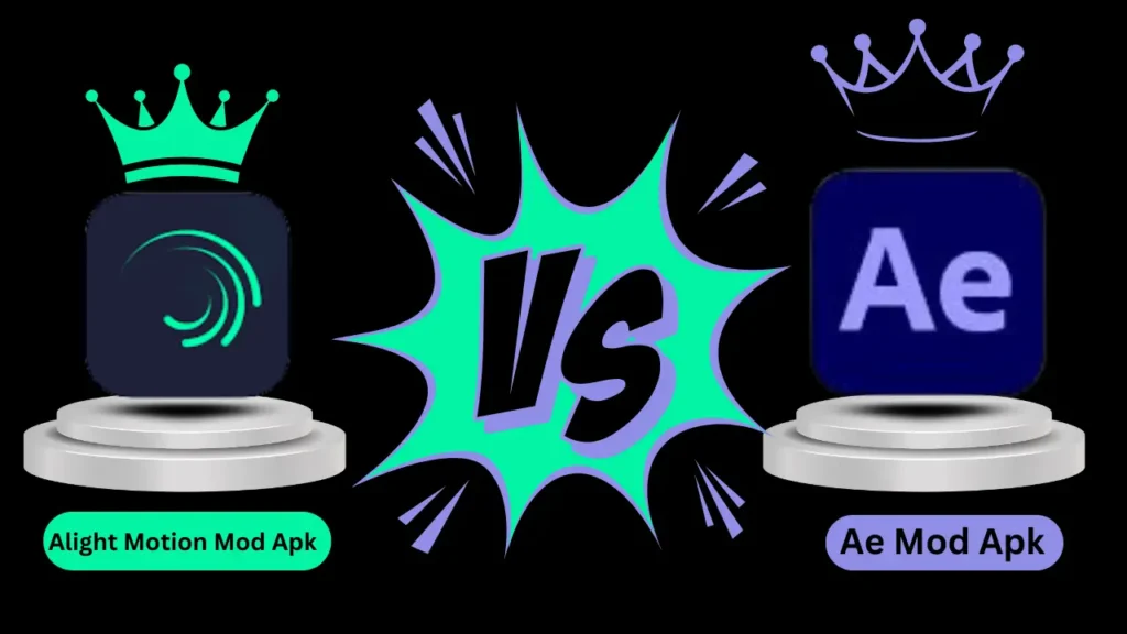 Comparison between alightmotion and Aftereffect mod apk
