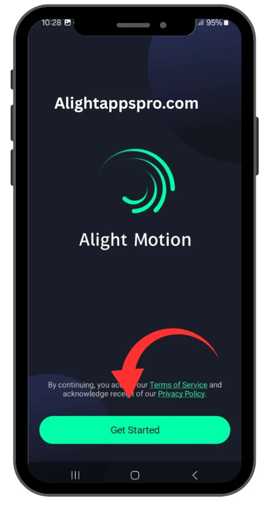 Get Started Option in Alight APP Pro