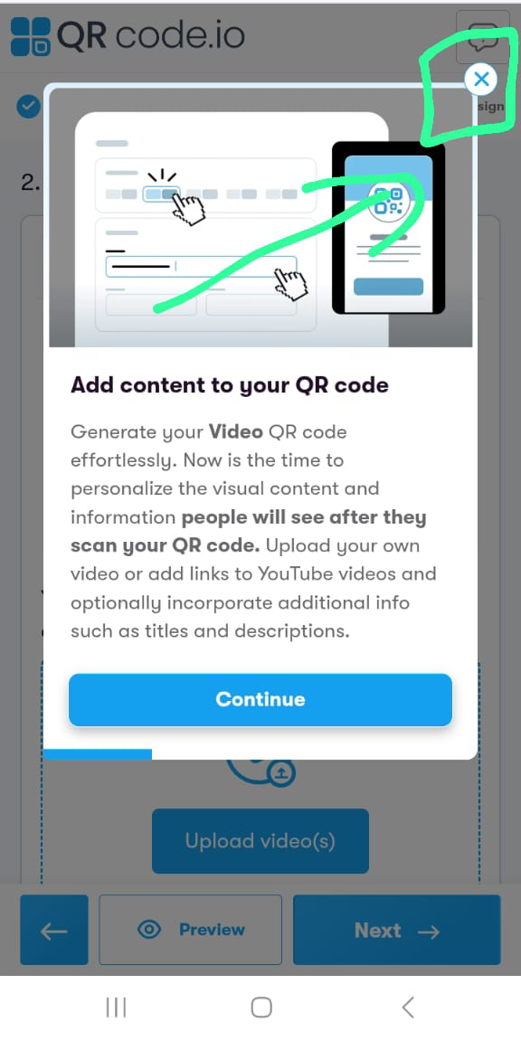 Click on this cross button 