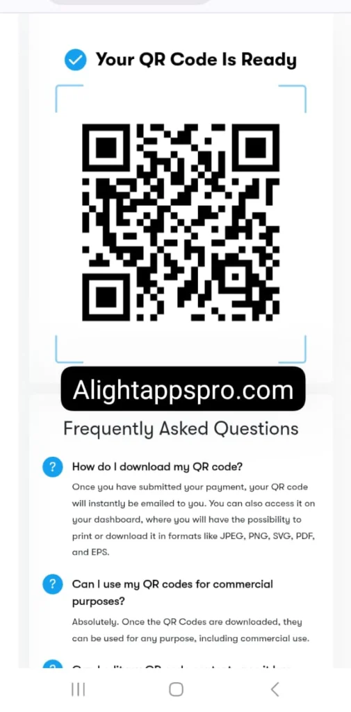 Qr coode is ready