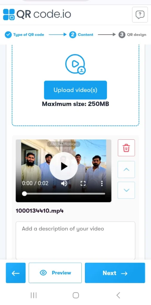 Successfully upload video in this website